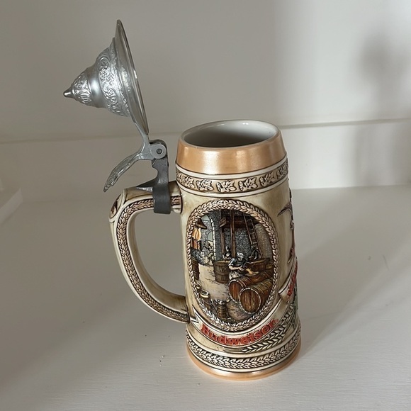 Anheuser-Busch Inc. Beer Stein "A" Series #38795 Pewter Lidded Ceramarte Brazil - Picture 5 of 6